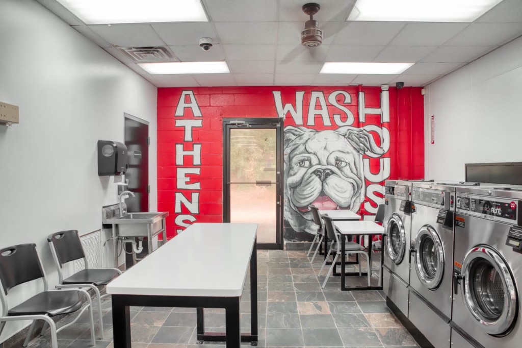 athens wash house exterior view