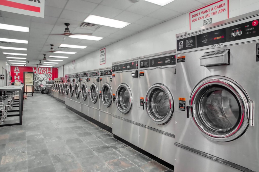 athens wash house interior modern machines